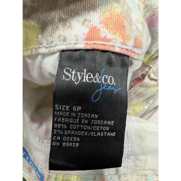 Style & Co. Jeans Slim Leg Pink Camo Tie Dye Women's 6 - Picture 3 of 8